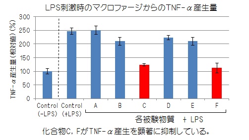 TNF-α産生測定結果