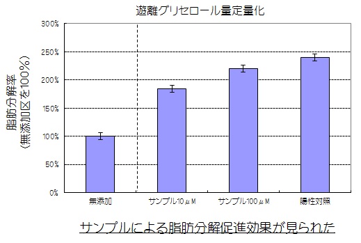 遊離グリセロールの定量（脂肪分解率）